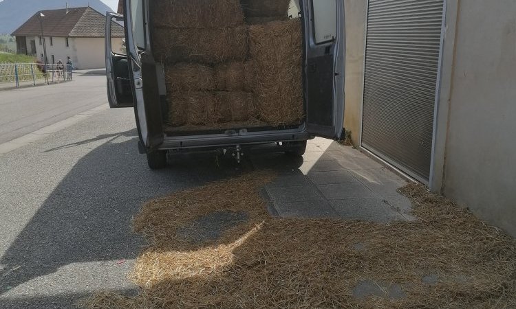 Débarras ancienne fruitière, direction le centre équestre! Rien ne se perd!!!
